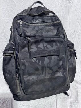 Tumi black camo laptop carry on backpack